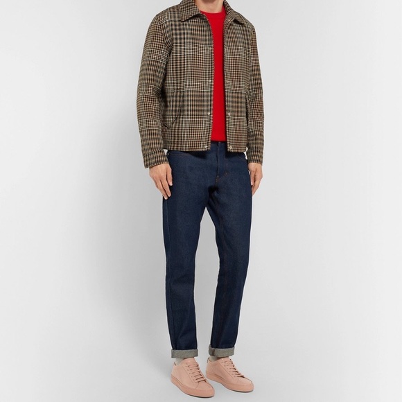 Common Projects Men’s Original Achilles Leather Sneakers In Pink - Picture 6 of 12